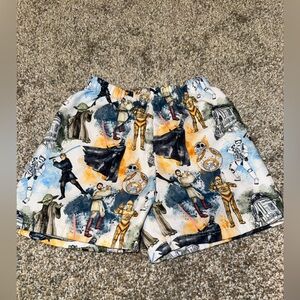 Star Wars Characters Cotton Men’s Shorts - White/Multi